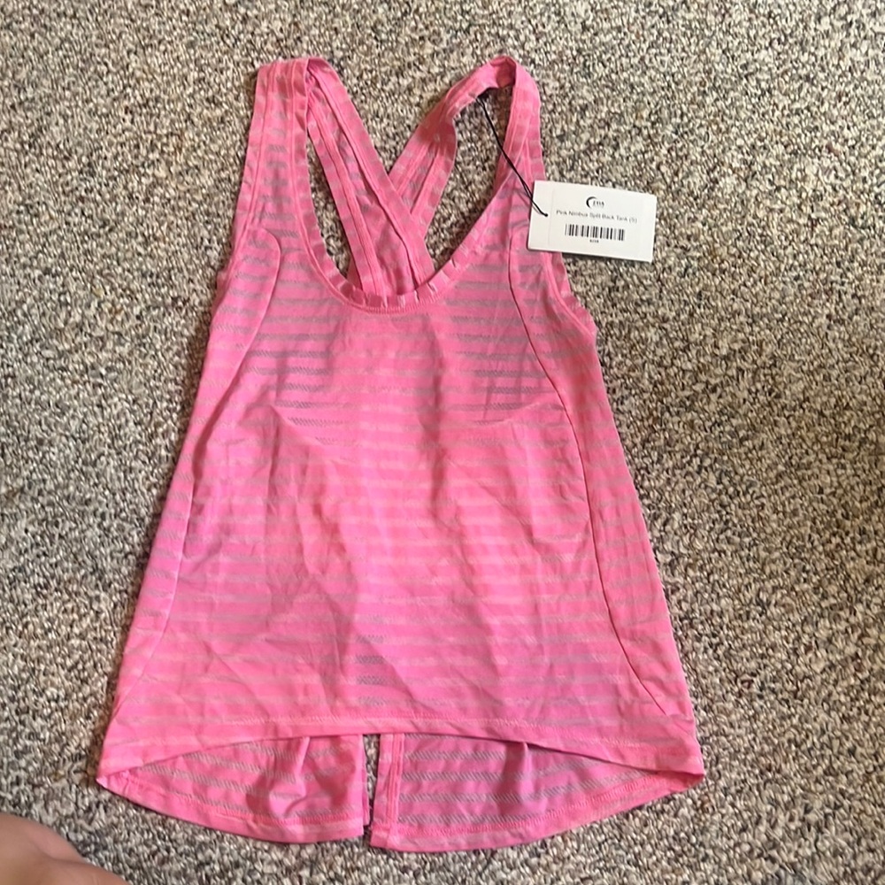 ZYIA pink nimbus tank split back